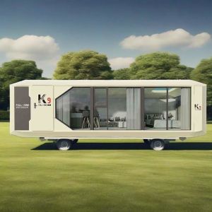 Modular Space Capsule House with Solar Panels & Thermal Insulation