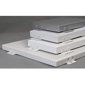 PVDF Aluminum Solid Panels Exterior Metal Cladding Perforated patterns