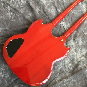 Custom high quality 12 string+6 string double head electric guitar in Wine red