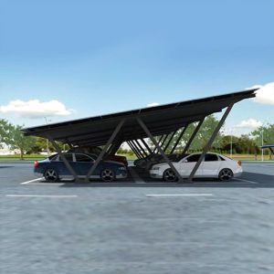On Off Grid Thickness 15mm PV Carport Solar Systems For Private Parking Lot