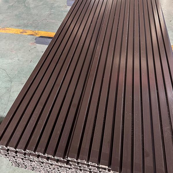 WPC Fluted Wall Panels Exterior Co-extrusion Wood Plastic Composite Wall