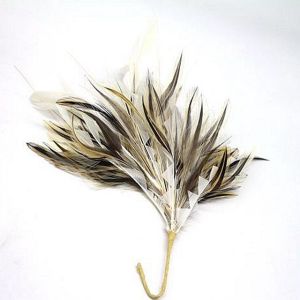 Shipping Natural Hackle Feather Flower Mount with Wire Accessory
