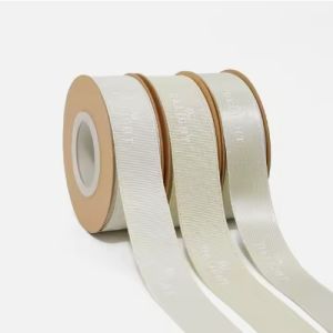 Wholesale Custom Embossed Ribbon for Craft Packaging Sustainable Polyester Glitter Satin Grosgrain from china suppliers