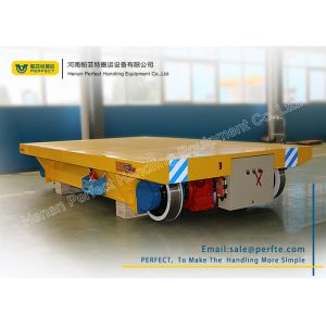 Cable Powered Rail Transfer Cart Wagon Anti - High Temperature With Flat Bed