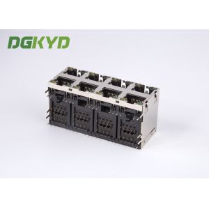 Stack RJ45 Connector Dual Deck 2X4 Y/G RoHS 0879-2D4R-56 Plug Modular jack Rj45