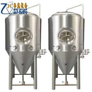 China Stainless Steel 1000L Beer Fermentation Tank Jacketed Conical Shape Double Wall on sale