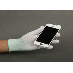 Breathable Static Resistant Gloves , White Safety Hand Work Gloves