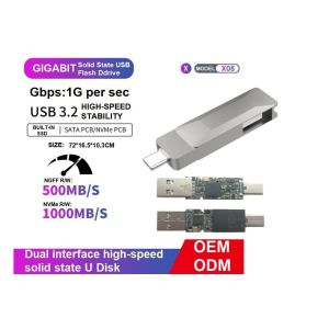 Customizable Usb C Memory Stick 1tb SATA And Nvme Interface Flash Memory Devices