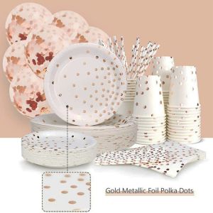 Compostable Pink Foil Cinderella Christmas Disposable Party Tableware Paper Cups