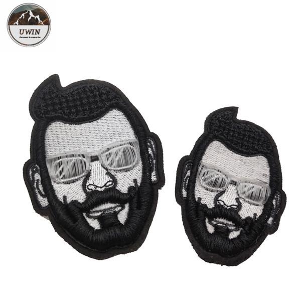 Quality Beard Man Custom Shirt Patches , Custom Patch Design Any Size Available for sale