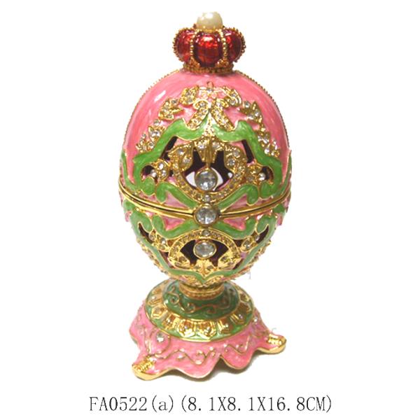 Faberge Easter Metal Egg Jewellery box