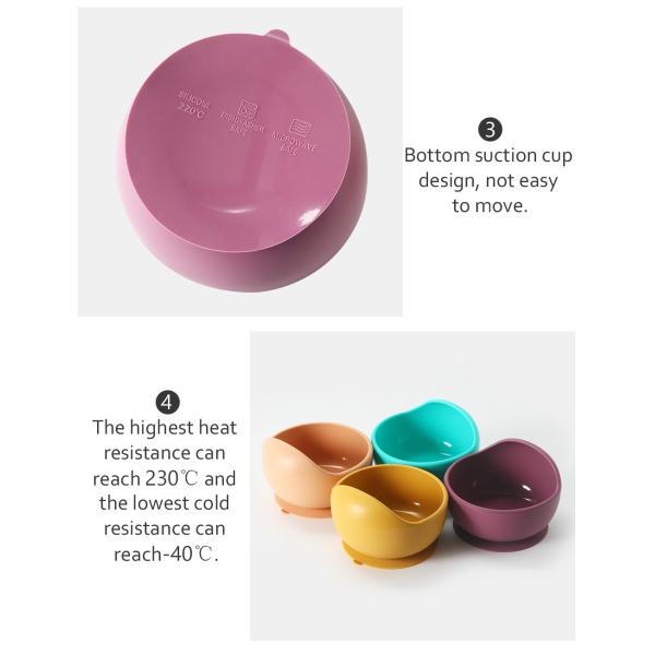 Eco Friendly Silicone Bowl Set Round Shape For Family Travel OEM