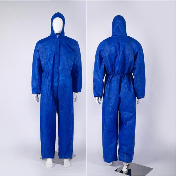 PP SMS Disposable Protective Coverall Men Womens Insulated Coveralls With Hood