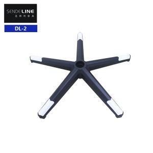 Black Nylon Office Chair Swivel Base with Lumbar Support and Casters