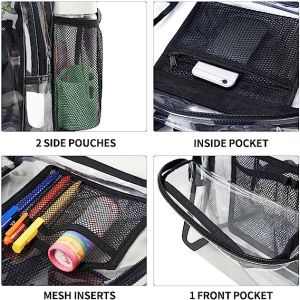 Transparent Clear Backpack See Through Security Clear Backpack Heavy Duty