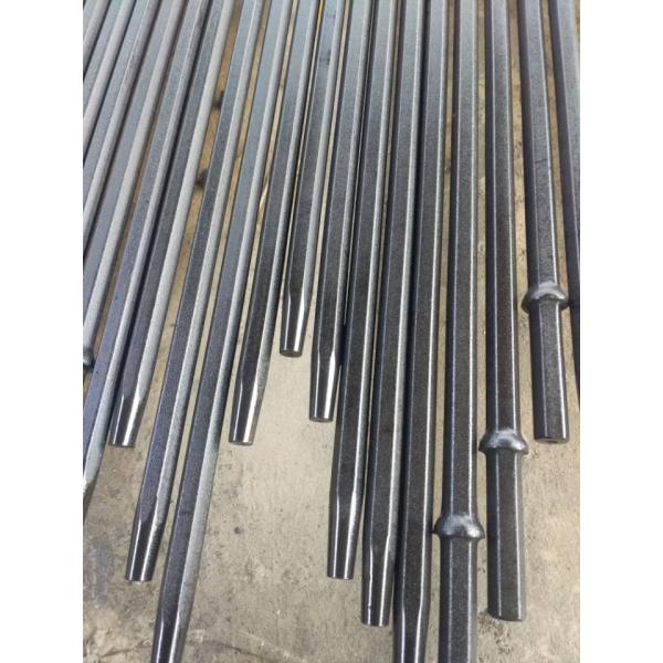 H22 Steel Tapered Drill Pipe 11 Degree Rock Hand Held Drilling Rod 22mm*108mm Shank Type