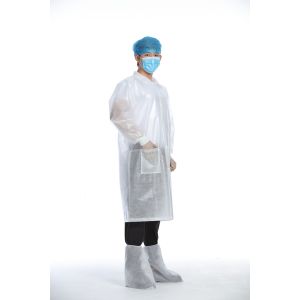 Disposable PP Dust Proof Lab Coat, Medical Disposable Lab Coat in polypropylene
