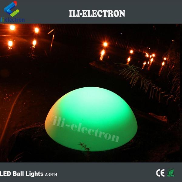 PE Plastic LED Half Sphere Light Rechargeable For Christmas Decor