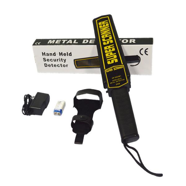 Quality Portable Metal Detector Alarm Hand Held Metal Detector with 9V battery led alarm for sale