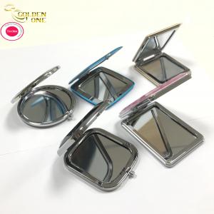 Wholesale Hot Sale Portable Round Folded Compact Mirrors Rose Gold Silver Plated Pocket  Making Up Mirror for Gift from china suppliers