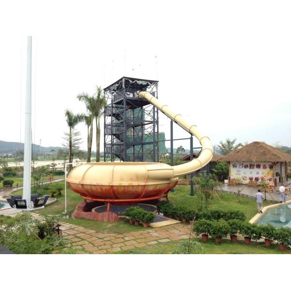 Joy Ride Space Bowl Slide / FRP + Stainless Steel Play Equipment For Schools / Water Park