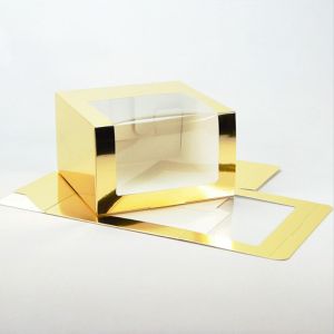 Marble Foldable Paper Packaging Baseball Cap Hat Snapcap Box with Clear Plastic