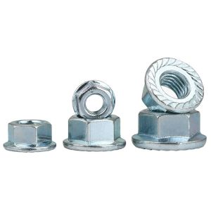 304 Stainless Steel Hexagon Spline Flange Nut DIN6923 Nylon Lock Building