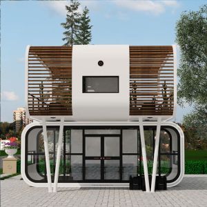 Galvanized Steel Frame Aluminum board Prefab House for Living in Container