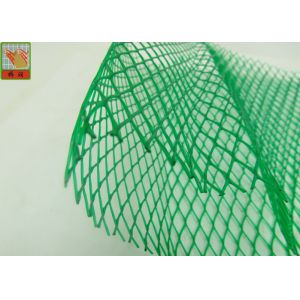 HDPE Diamond Hole Extruded Plastic Netting , Green Protective Plastic Mesh