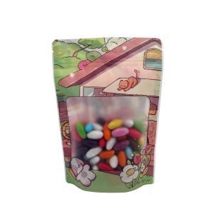 Wholesale FDA Recyclable Stand Up Pouches For Food Packaging With Window And Ziplock Customized Design from china suppliers