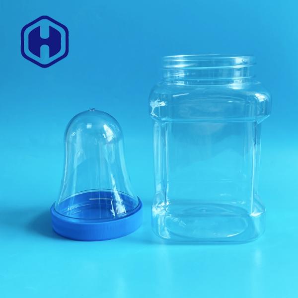 Food Grade 1000ml Transparent PET Preform With Liner Wide Mouth Grip Jar