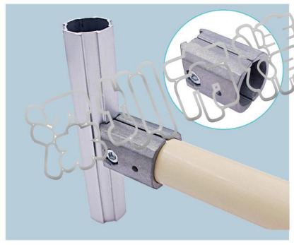 Sanding Surface Aluminum Pipe Joints AL-61 Reusable For Connecting PE Round Pipe