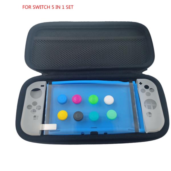 Quality Game Controller Protector 5 in 1 Hard Portable Travel Storage Pocket Bag Screen Protector Thumb Stick Grip for NS Oled Console for sale