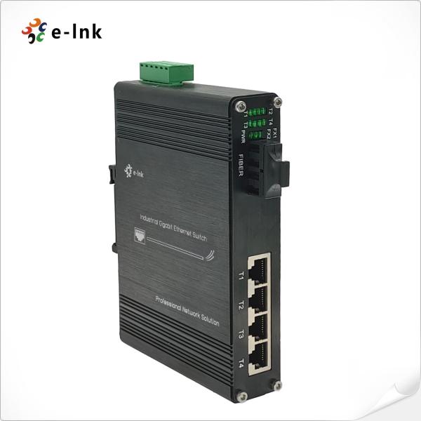 Industrial 4-Port 10/100/1000T 802.3bt PoE + 1-Port 100/1000BASE-X Ethernet