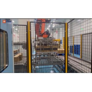 Pneumatic Robot Case Beverage Palletizer Machine Programmable Customized