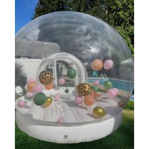 Customized Size and Repair Kit Accessory Pink Inflatable Bubble House for