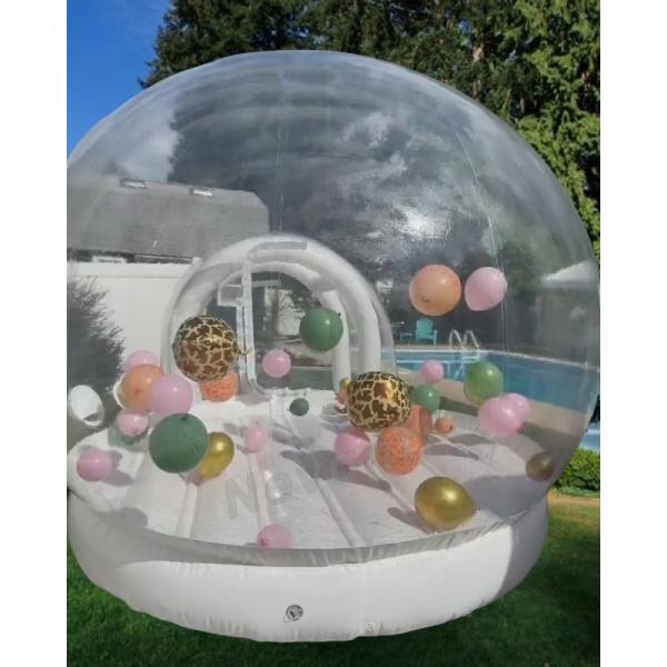 Customized Size and Repair Kit Accessory Pink Inflatable Bubble House for