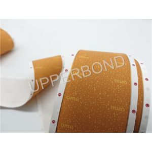 Custom Hot Stamping Yellow Tipping Paper With Golden Line