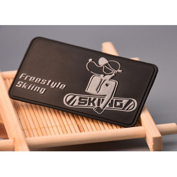 Reflective Silver Logo Heat Transfer Garment Labels TPU Embossed