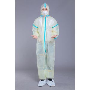 China Antibacterial 37g PPE Open Front Unisex Disposable Coveralls on sale