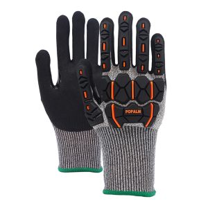 Safety 13 Gauge Nitrile Work Gloves Impact Resistant Reinforced Touchscreen