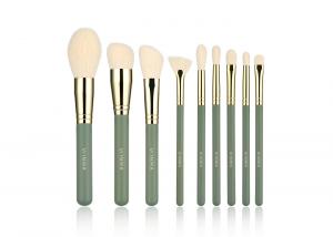 China Vonira Beauty 9PCS Green Synthetic Fibre Makeup Brush Set Brochas Maquillaje Makeup Brushes on sale