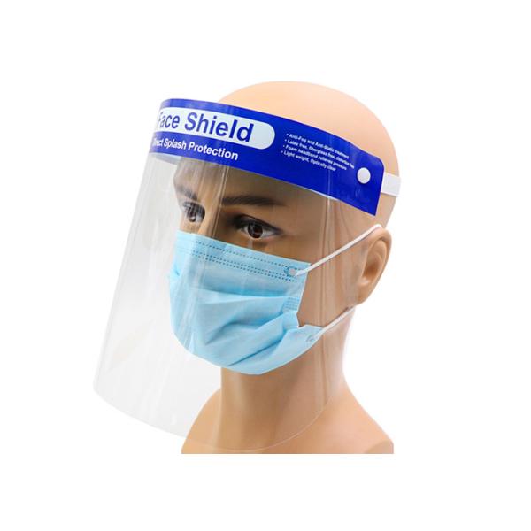 Professional Clear Plastic Full Face Shield Visor Customized Sublimation