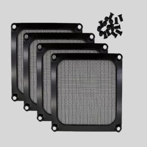 Aluminum Frame Mesh Fan Dust Filter Grill Fan Filter Mesh Silver / Black