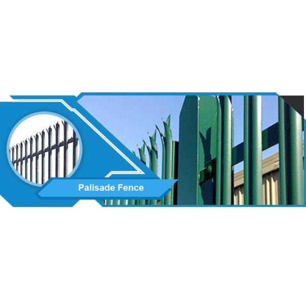 D / W Type Steel Palisade Fencing Colorful Convenient Installation Anti Corrosion