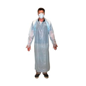 Hospital Used Cloth Isolation Gown Disposable CPE Gown With Long Sleeves