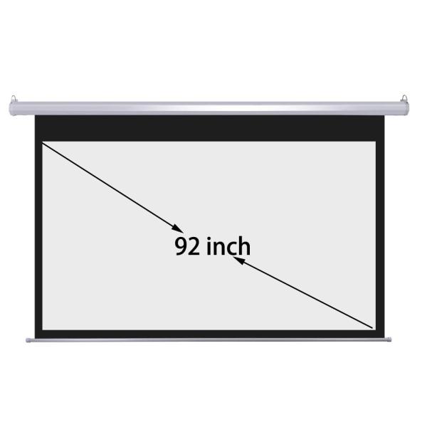 Quality Full HD 92 Inch Auto Projection Screen Matt White 16:9 Wall Mount Power-driven Screens 3D for sale