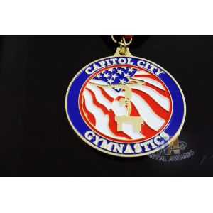 Customized Dancing Running Award Medals With Ribbon , Custom Race Medals