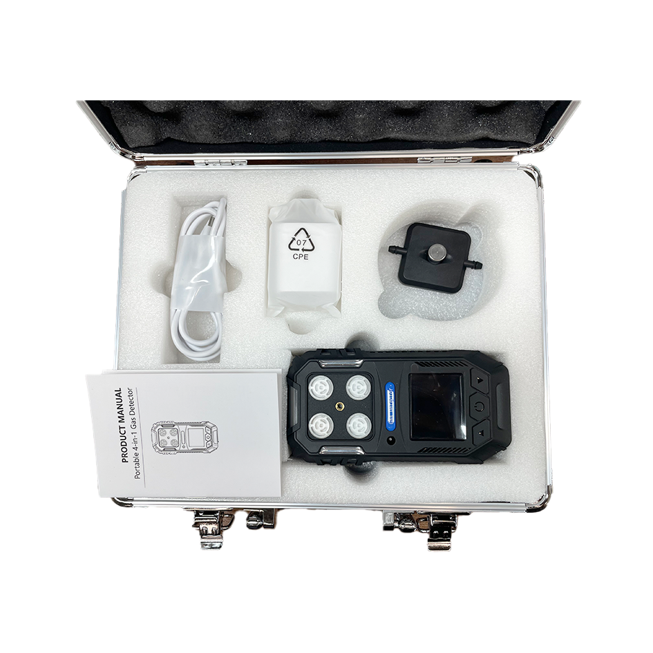MS104K Portable 4-in-1 Gas Detector for O2, CO, H2S, and LEL Monitoring