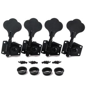 4R Black Bass Guitar Tuning Pegs Heads Knobs Tuners Open Frame